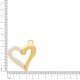 Pingente Duo Coração Dourado com Acrílico Off White 52mm