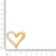 Brinco de Coração Dourado com Acrílico OffWhite 30mm
