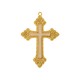 Pingente Cruz Dourado com Resina 32mm