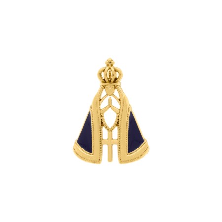 Pingente Nossa Senhora Aparecida Dourado 31mm