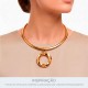 Pingente Movimento Dourado 54mm