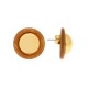 Brinco de Esfera Ouro com Caramelo Mesclado 26mm