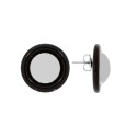 Brinco de Esfera Níquel com Preto 26mm