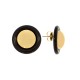 Brinco de Esfera Ouro com Preto 26mm