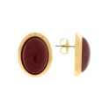 Brinco Ouro com Bordô Burgundy 27mm