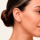 Brinco de Coração Ouro com Strass 10mm