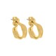 Brinco de Argola Orgânico Dourado 17mm