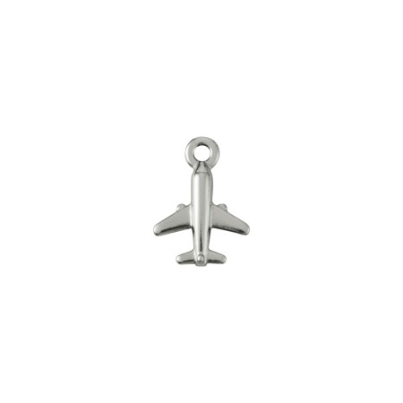 Pingente Avião Níquel 15mm