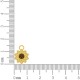 Pingente Girassol Ouro com Amarelo 15mm
