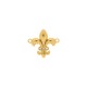 Pingente Flor-de-Lis Ouro com Strass 28mm