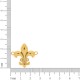 Pingente Flor-de-Lis Ouro com Strass 28mm