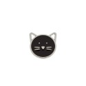 Pingente I Love Cats Níquel com Preto 16mm