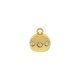 Ponteira Redonda Ouro com Strass 13mm