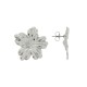Brinco Flor Prateado 34mm