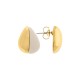 Brinco Gota Dourado com Off White 21mm