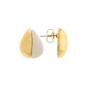 Brinco Gota Dourado com Off White 21mm