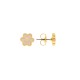 Brinco Florzinha Dourado com Nude 9mm