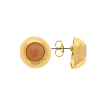 Brinco Ouro com Caramelo 18mm
