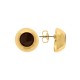 Brinco Ouro com Marrom 18mm