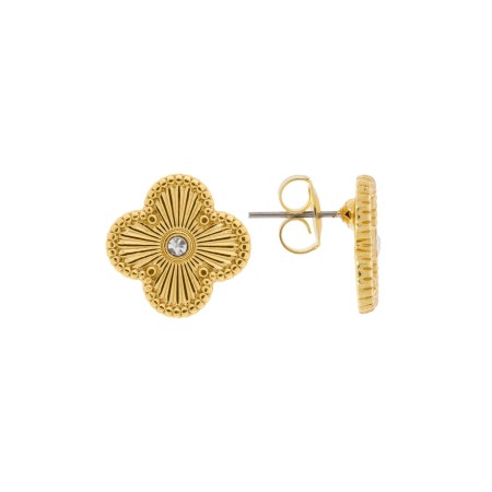 Brinco Trevo Ouro 18mm