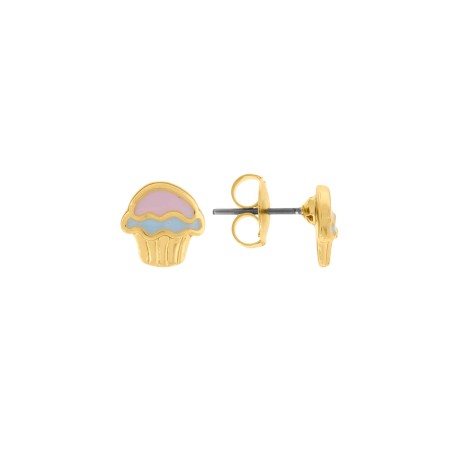 Brinco Cupcake Ouro 10mm