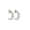 Brinco de Argola Preciosa Níquel com Strass 23mm