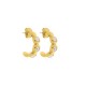 Brinco de Argola Preciosa Ouro com Strass 23mm