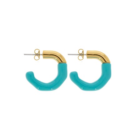 Brinco Ouro com Tiffany 24mm