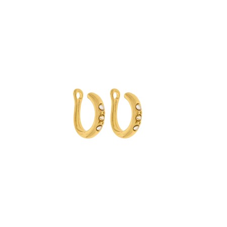 Piercing Fake Ouro com Strass 14mm