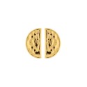 Brinco Duo Orgânico Ouro 22mm