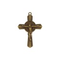 Pingente Crucifixo São Bento Ouro Velho 51mm