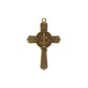 Pingente Crucifixo São Bento Ouro Velho 51mm