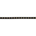 Cordão de Camurça Preto Com Tachas Dourado 5mm