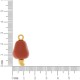 Pingente Caju Dourado com Laranja 27mm