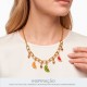 Conjunto de Pingentes Frutas Melância, Laranja e Kiwi Dourado