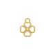 Pingente Trevo Da Sorte Ouro com Strass 20mm