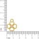 Pingente Trevo Da Sorte Ouro com Strass 20mm