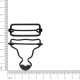 Fivela para Jardineira com Regulador Preto Fosco 40mm