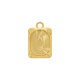 Pingente Boas Energias Ouro com Pedra Bege 21mm