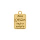Pingente Boas Energias Ouro com Pedra Bege 21mm