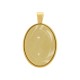 Pingente Medalha Oval Ouro com Mescla Bege 52mm