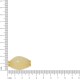 Passador Orgânico Acrílico Mescla Bege com Ouro 36mm