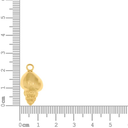 Pingente Concha Dourado 24mm
