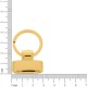 Ponteira com Argola para Chaveiro Ouro 30mm