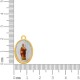 Pingente Medalha São Judas Tadeu Dourado 23mm