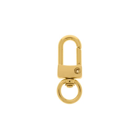 Mosquetão com argola Giratória Ouro 30mm