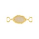 Bridão Dourado Orgânico com Pedra Mesclada 73mm