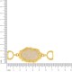 Bridão Dourado Orgânico com Pedra Mesclada 73mm
