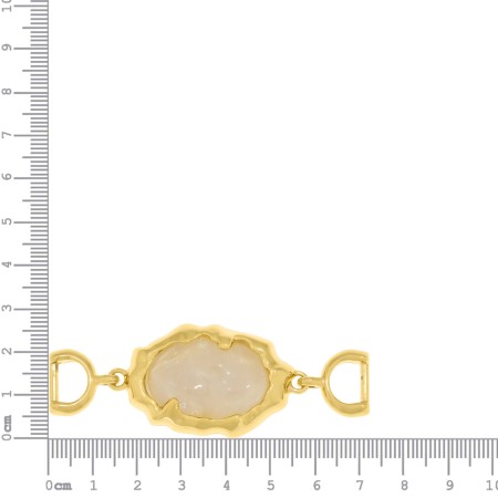 Bridão Dourado Orgânico com Pedra Mesclada 73mm