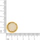 Botão Redondo Dourado de metal Orgânico com Pedra Mesclada 21mm